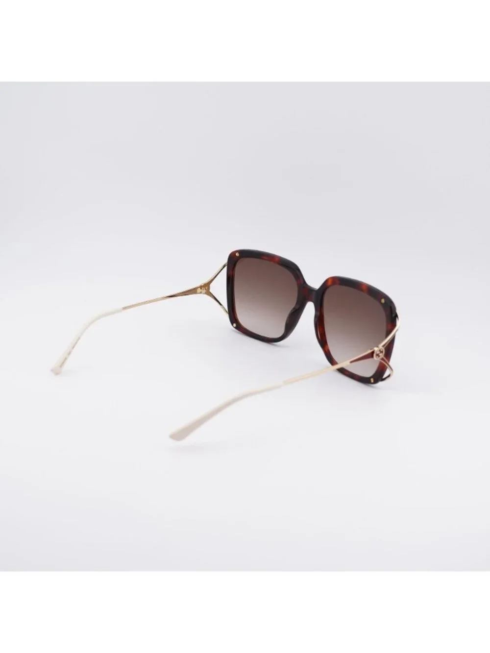 Gucci GG0647S 002 Sunglasses Havana Square Frame, Brown Lenses